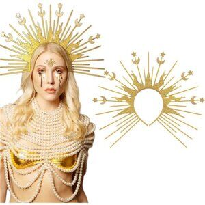 Madonna Halo Tiara Headband | Virgin Mary, Stars, Moon, Halloween Custom